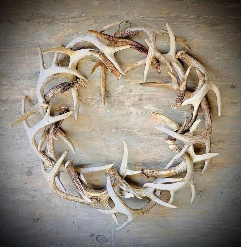 Stand Alone New Resin Antler Wreath