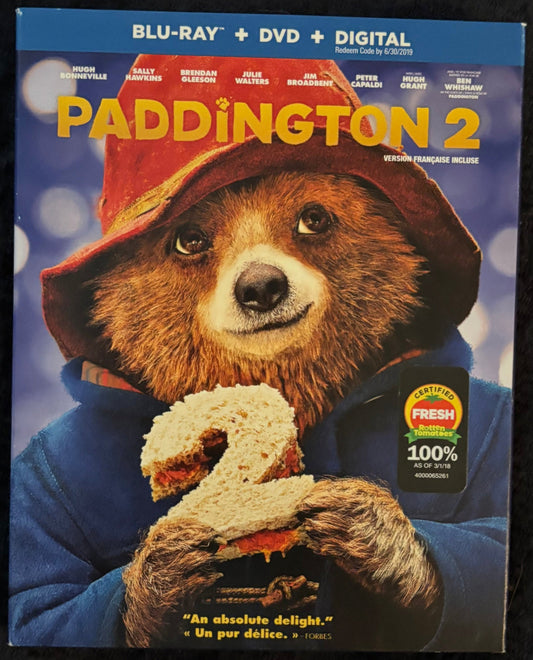 Paddington 2 Blu-Ray, DVD + Digital Download like new
