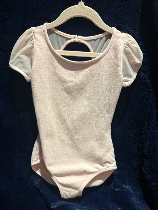 Capezio Mesh Puff Sleeve Leotard 11311C Girls Pink/Intermediate