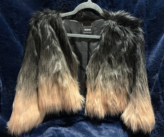 Orsay Short-Sleeve faux-fur Jacket imported from Germany never worn