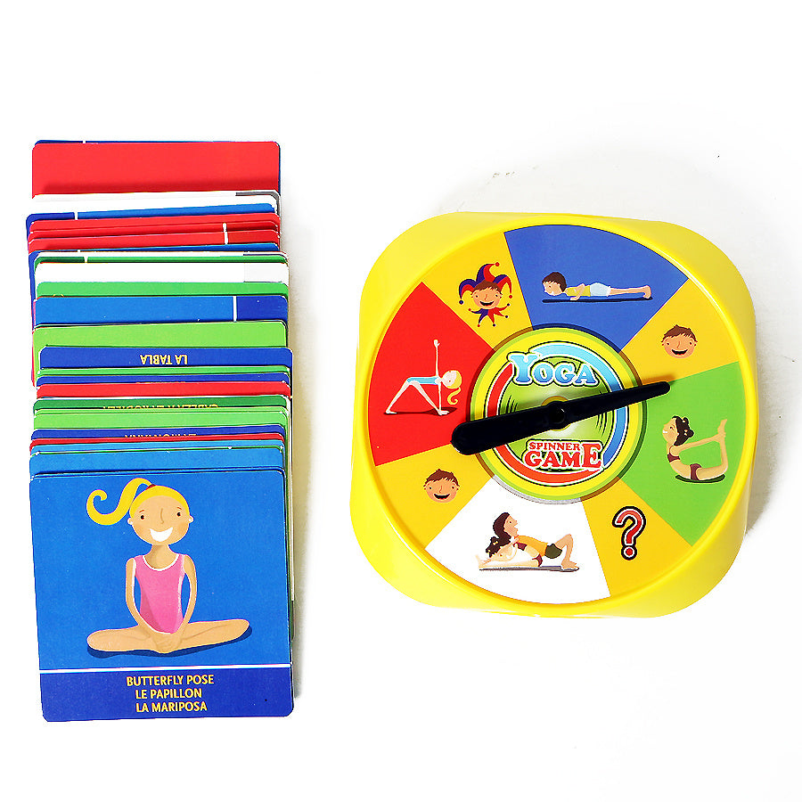 Yoga Spinner Game - Spin the Spinner, Pose the Pose, Collect all Card Colours and there you goes....