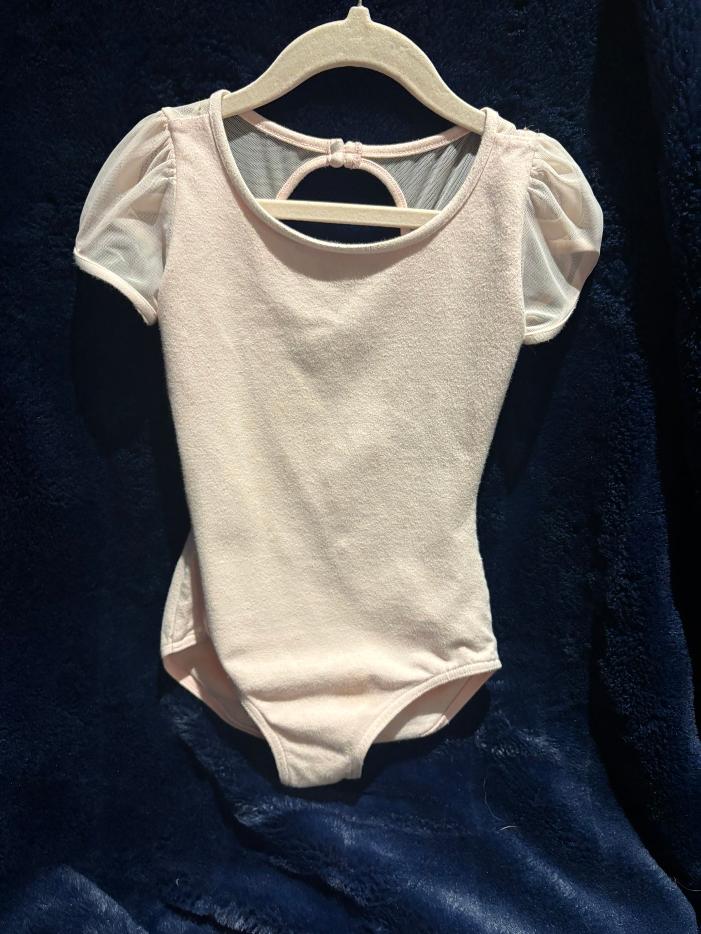 Capezio Mesh Puff Sleeve Leotard 11311C Girls Pink/Intermediate