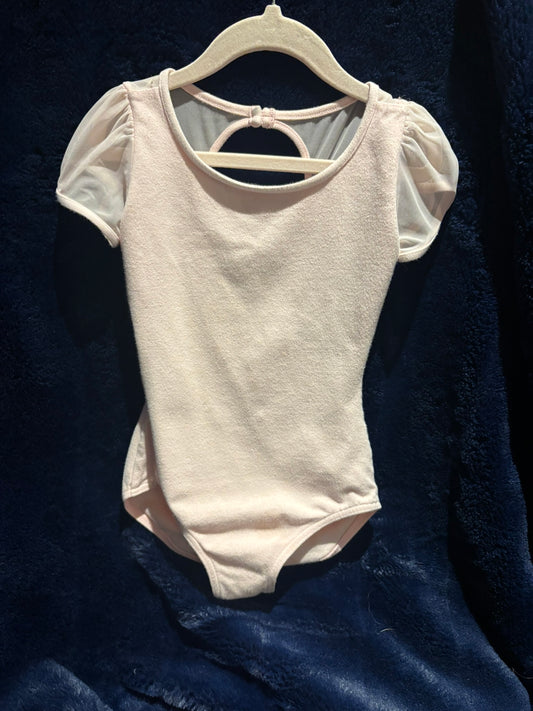 Capezio Mesh Puff Sleeve Leotard 11311C Girls Pink/Intermediate
