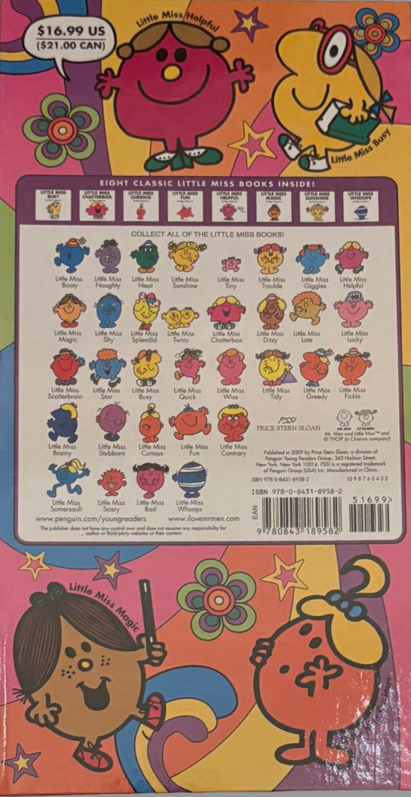 Mr. Men Little Miss durable Box Sets containing 16 paperback classics, 8 each of The Lovable Little Misses and The Marvelous Mr. Men ANDo