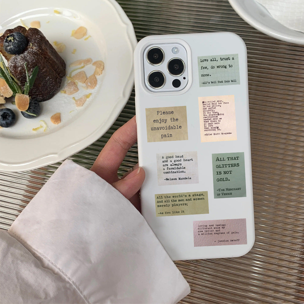 Retro Text Famous Quotes Inspirational DIY Stickers - 4 Vintage Quote Packages to Choose From!