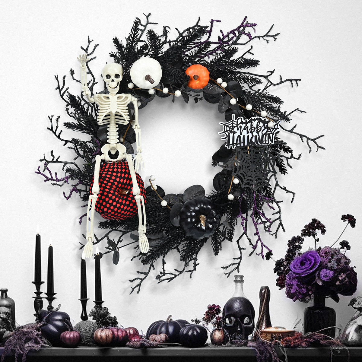 Halloween Wreath Decorations Pendant Door Decoration